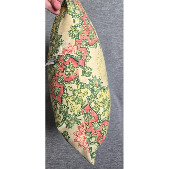 Stratford Home Decorative Accent Pillow 16"  Yellow Coral Green - Picture 10 of 13